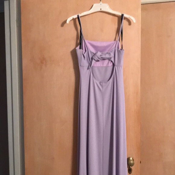 Long lavender spaghetti strap dress - Picture 2 of 2